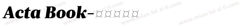Acta Book字体转换